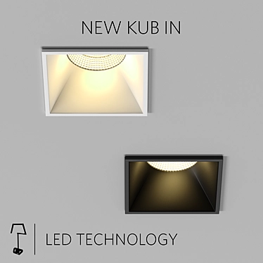 Sleek LED Ceiling Light: New Kub In 3D model image 1 