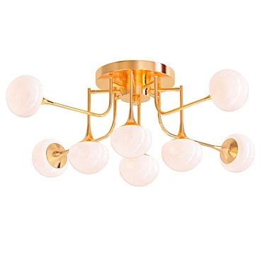 Fleming Flush Mount: Elegant Ceiling Lighting 3D model image 1 