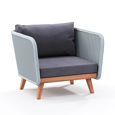 Natural Gray Grace Bay Armchair 3D model image 1 