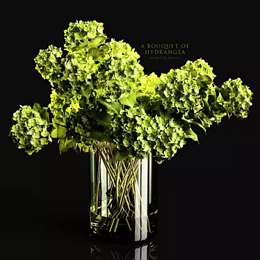 Exquisite Hydrangea Bouquet 3D model image 1 
