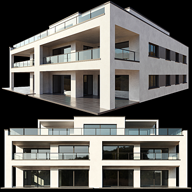 Contemporary Home Design 04 3D model image 1 