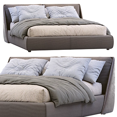 Modern Alivar LAGOON Bed Design 3D model image 1 
