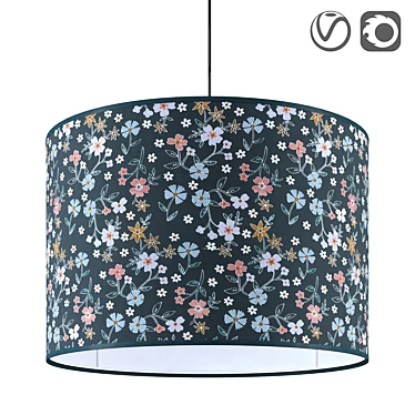 Romantic Floral Lampshade 3D model image 1 