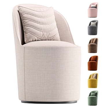 Tail Lounge: Luxurious Big Armchair by Gubi 3D model image 1 