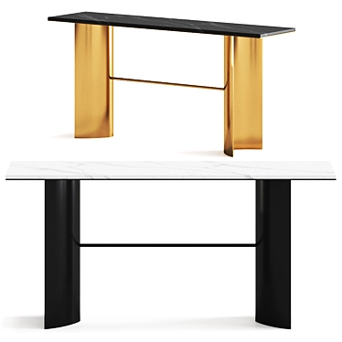 Elegant Tondo Console Table: Ana Roque Interiors 3D model image 1 