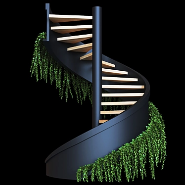 Modern Spiral Staircase 3D model image 1 