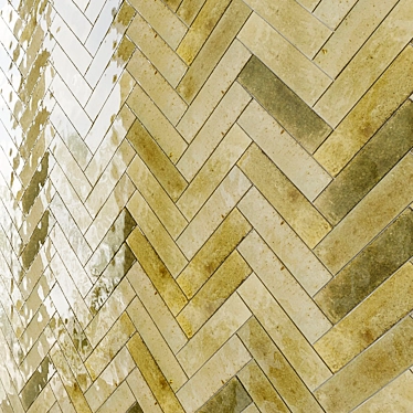 Lume Herringbone Tile 240x60mm 3D model image 1 