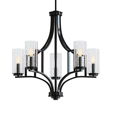 Kichler Vara 25 1: Stylish Distressed Chandelier 3D model image 1 