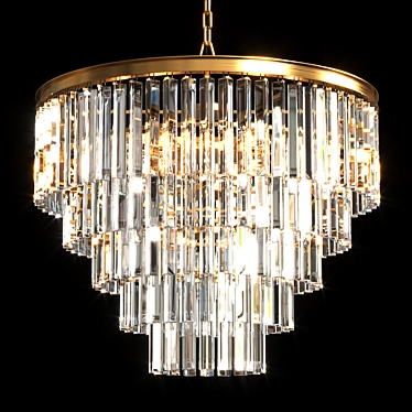 Gatsby Gold Chandelier 3D model image 1 