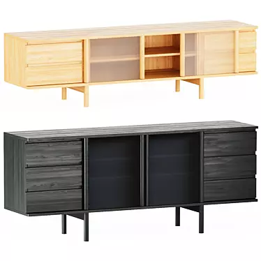 Ariake Rikyu Sideboard & Media Console 3D model image 1 