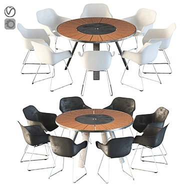 Pantagruel Wood-Metal Table 3D model image 1 