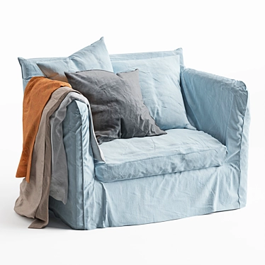 Vittoria Slip Cover Sofa Chair: Modern Elegance for Your Home 3D model image 1 