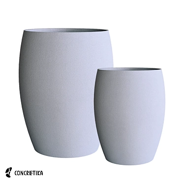 Concretika Oval Classic Planters 3D model image 1 