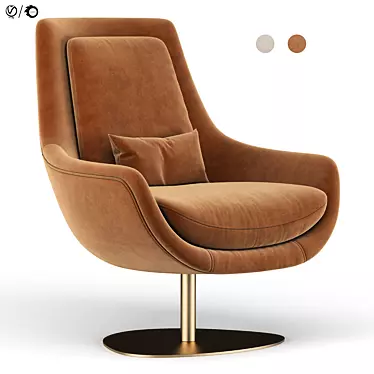 Modern Elba Armchair: Sleek Design, Maximum Comfort 3D model image 1 