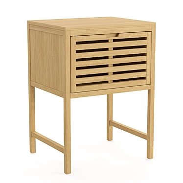 Haumea Acacia Washbasin Cabinet - Perfect for Small Spaces 3D model image 1 