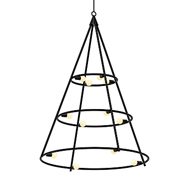 Elegant Porís Pendant Light 3D model image 1 