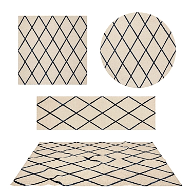 Versatile Set of 8 Rugs 3D model image 1 