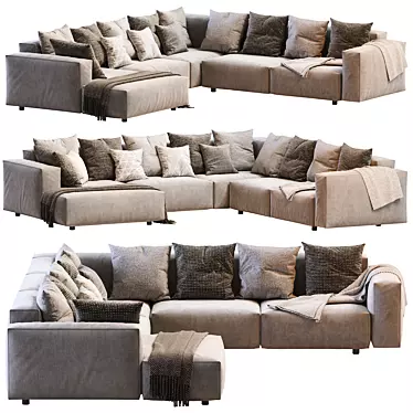 Hills_Sofa: Modern Design, Spacious Comfort 3D model image 1 