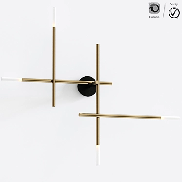 Venicem Kitami Sconce: Sleek Wall Lamp with Modern Design 3D model image 1 