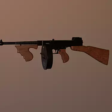 Classic Thompson Submachine Gun 3D model image 1 