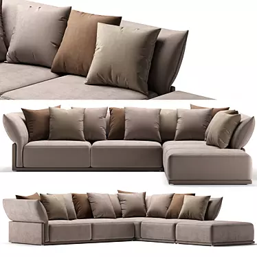 Cloud Modular Sofa: Flexible Comfort for Modern Living 3D model image 1 