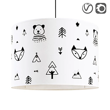 Enchanting Forest Lampshade 3D model image 1 