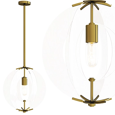 Elegant Latitude Pendant Light 3D model image 1 