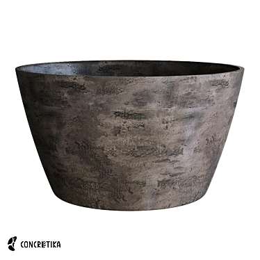 Concrete Bowl Planter 3D model image 1 