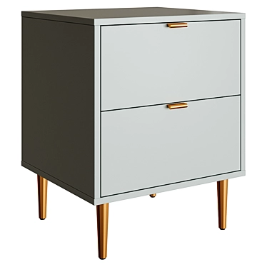 Quinn Bedside Table - Compact and Stylish 3D model image 1 