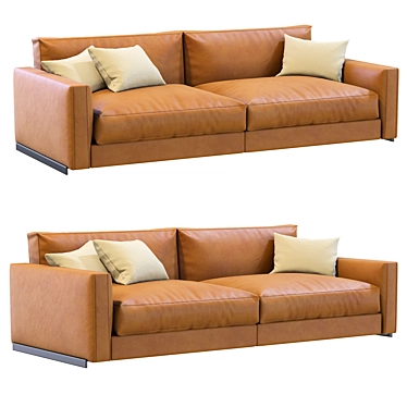 Arflex Rendez Vous Leather Sofa 3D model image 1 