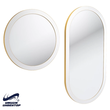 OM Mirror "Faretto" - Illuminate Your Space 3D model image 1 