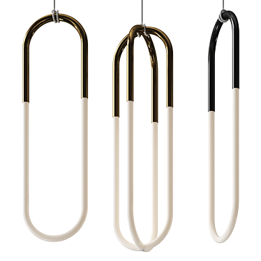 Rudi Double 01 Loop Pendant Lamp 3D model image 1 