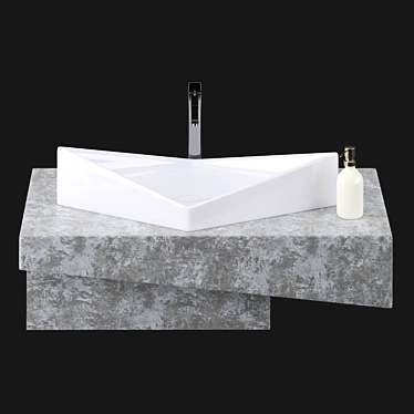 Sleek Modern Bathroom Sink 3D model image 1 