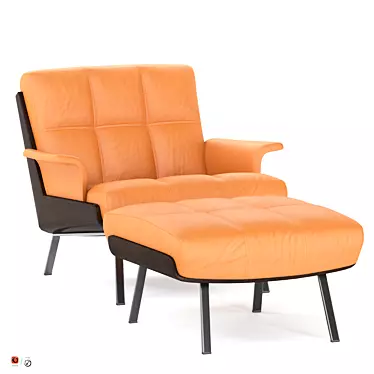 Modern Minotti Daiki Indoor Armchair 3D model image 1 