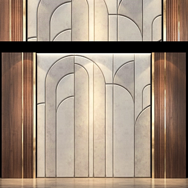 Modern Decorative Wall Panel 3D model image 1 