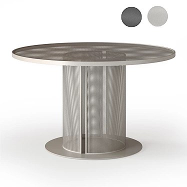 Modern Bauhaus Steel Dining Table 3D model image 1 