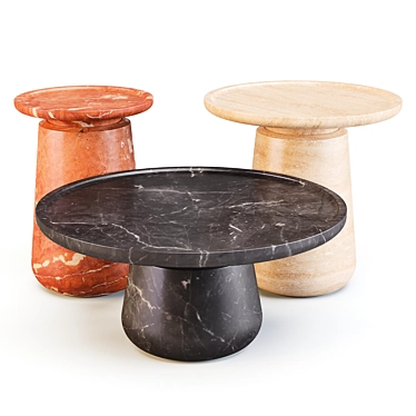 Terrazzo-inspired Altana Coffee & Side Tables 3D model image 1 