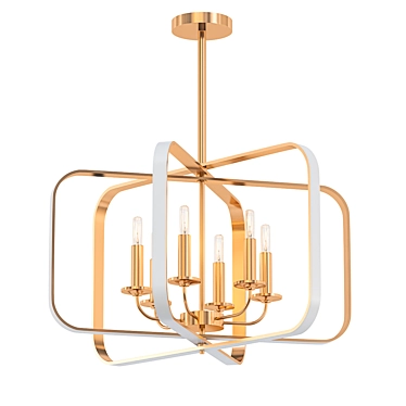 Golden Glow Pendant Light 3D model image 1 