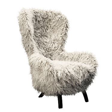 Title: Italian Fluffy Chair in Modern Guelfo Fur 3D model image 1 