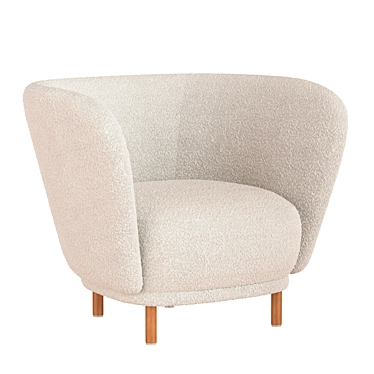 Sleek Dandy Armchair 3D model image 1 