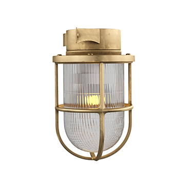 Industrial Bulkhead Wall Light 3D model image 1 