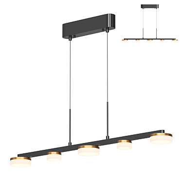 Elegant Disk LED Pendant Light 3D model image 1 