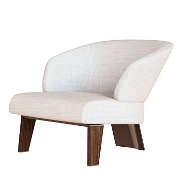 Luxurious Reeves Armchair: Sleek Design, Exquisite Craftsmanship 3D model image 1 