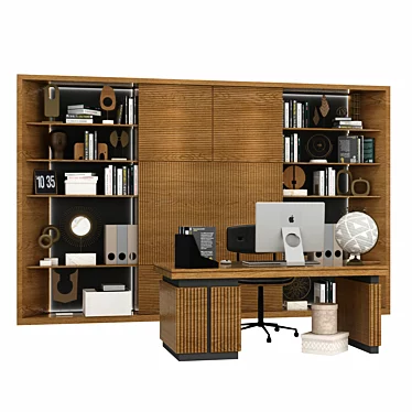 Elegant Office Furniture Set 3D model image 1 