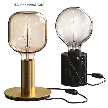 Sleek Brass Table Lamp 3D model image 1 