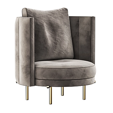 Modern Design Minotti Torii Armchair 3D model image 1 