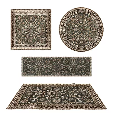 Versatile Rug Set: 8 Stunning Variations 3D model image 1 