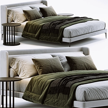Sleek BoConcept Austin Bed 3D model image 1 