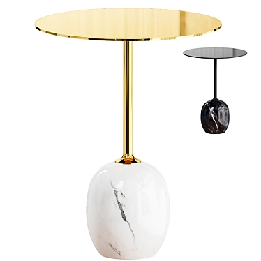 Luxury Marble Bedside Table 3D model image 1 