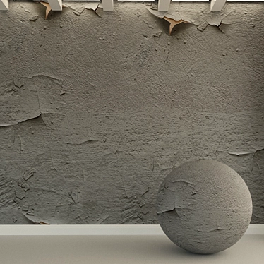 Rustic Concrete Wall - Old Plaster 3D model image 1 